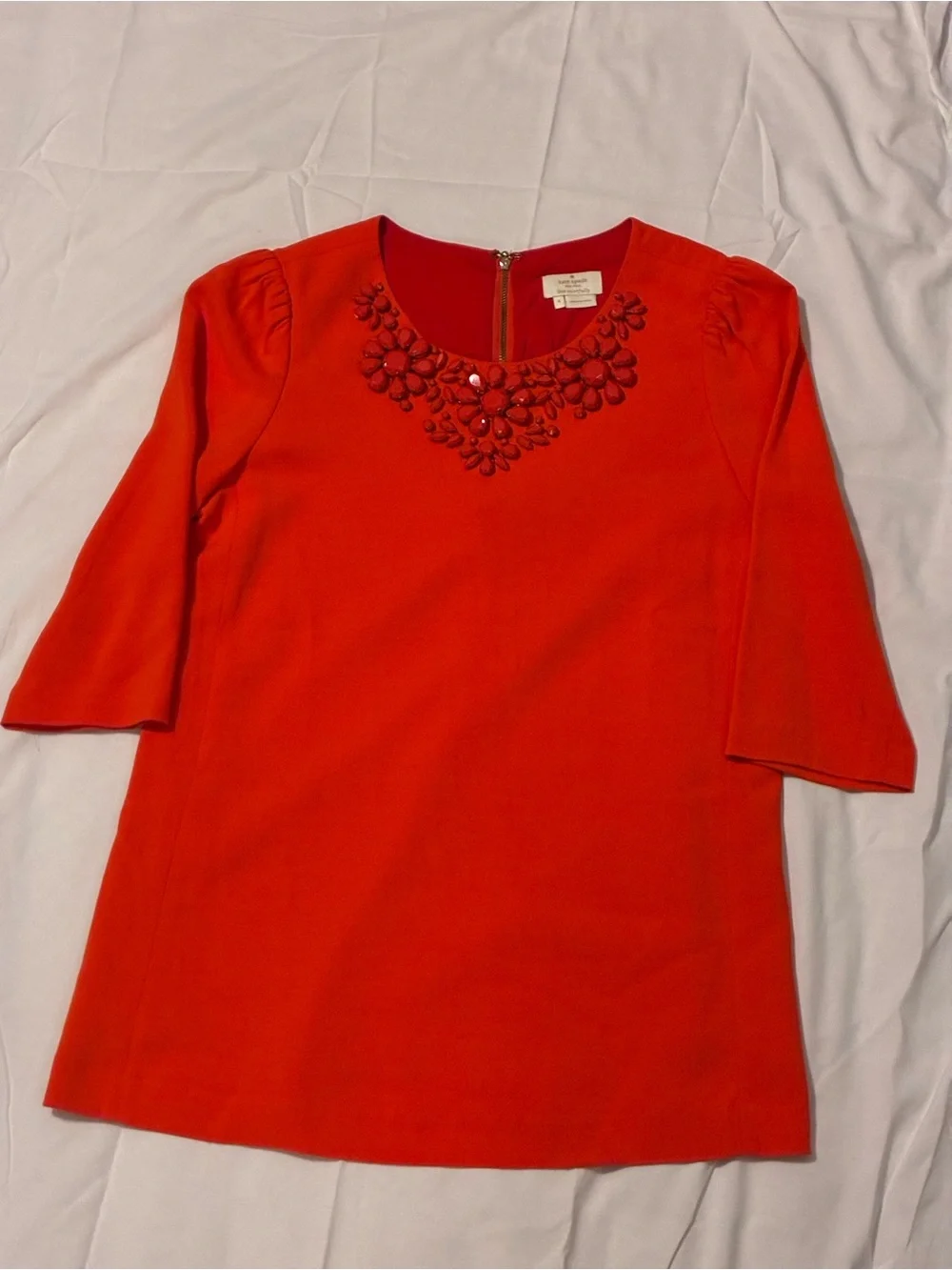 kate spade Bright orange Embellished Neck Tunic